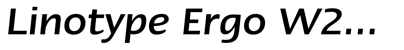 Linotype Ergo W2G Medium Italic